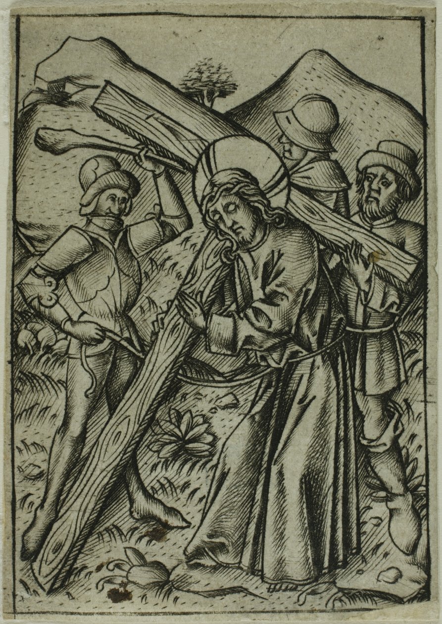 Cristo carregando a cruz de Israhel van Meckenem the younger