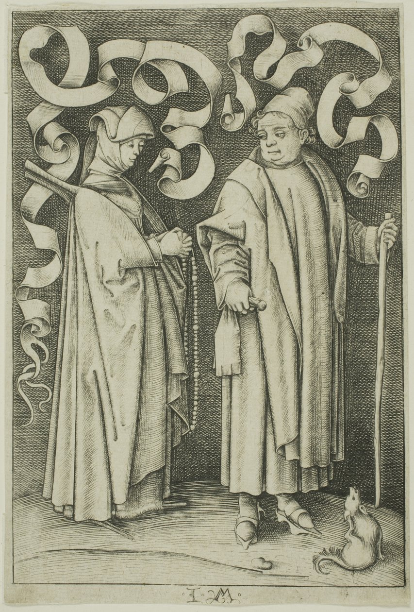 Os frequentadores da igreja de Israhel van Meckenem the younger