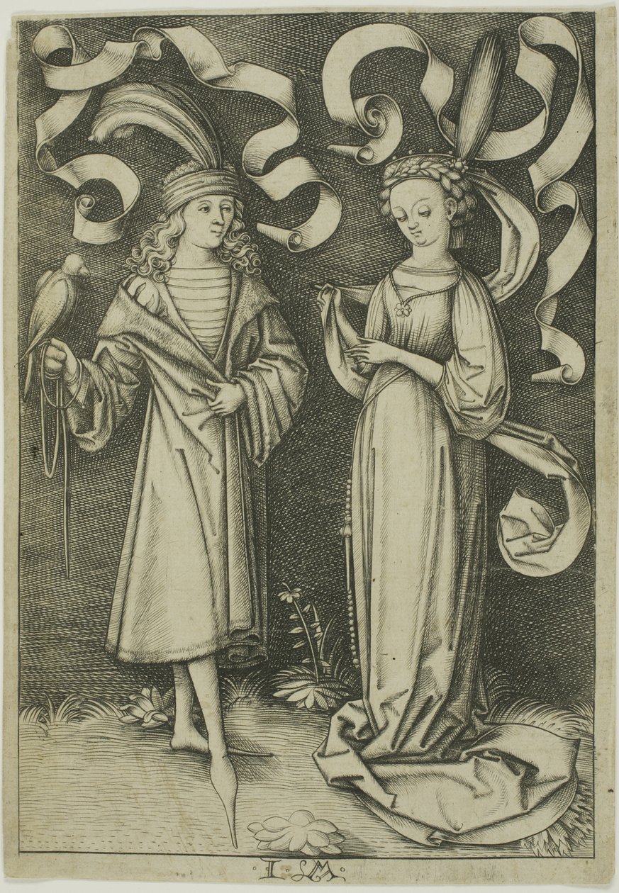 O Falcoeiro e a Dama de Israhel van Meckenem the younger
