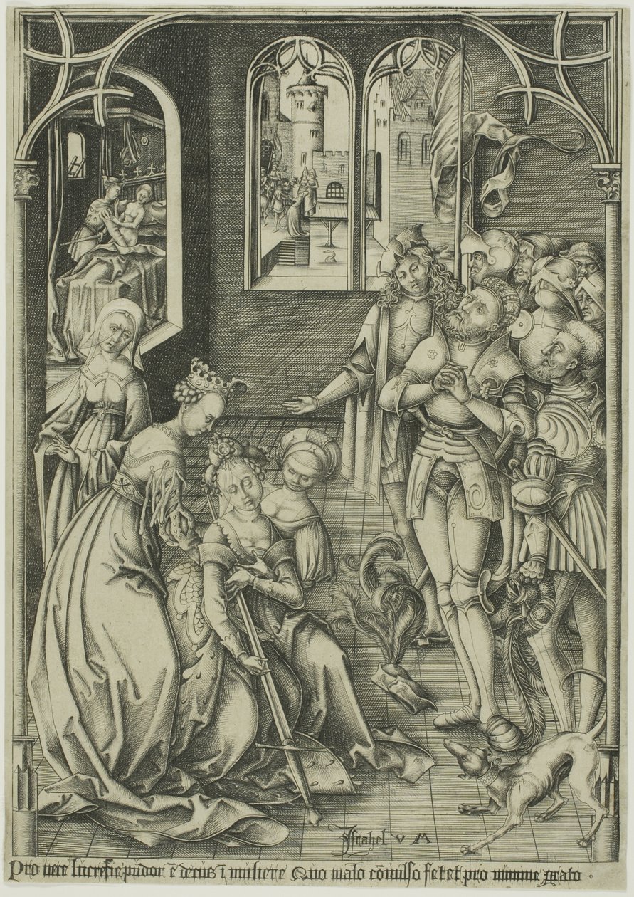 O Suicídio de Lucrécia de Israhel van Meckenem the younger