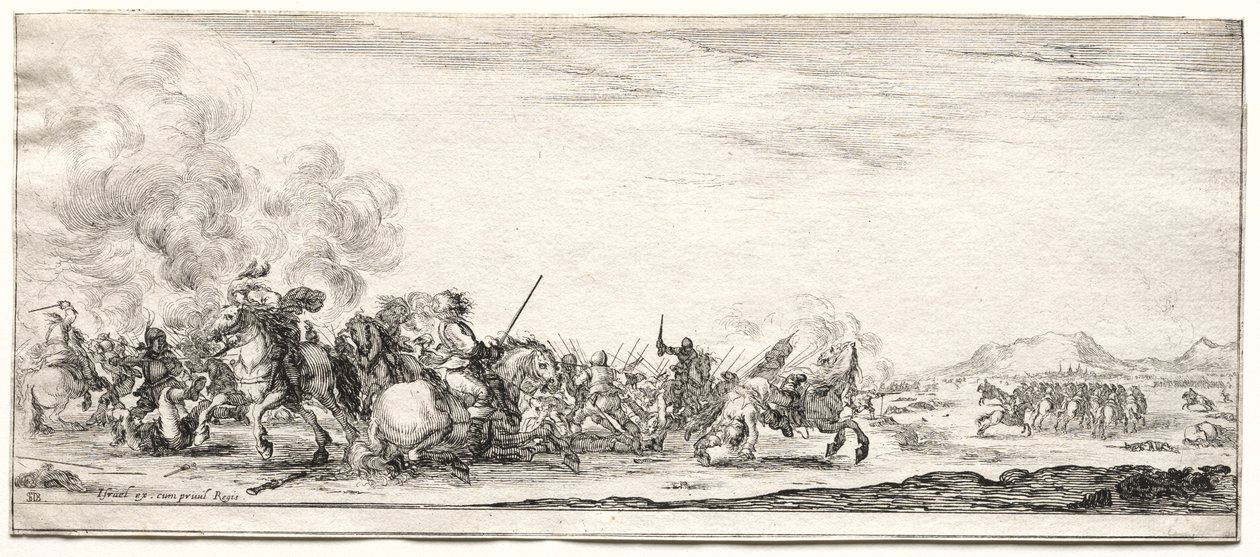 Paz e Guerra: Escaramuça de Cavalaria de Israël Henriet