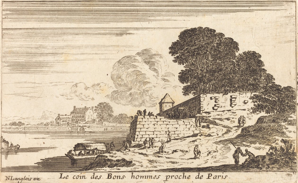 A esquina dos bons homens perto de Paris de Israël Silvestre