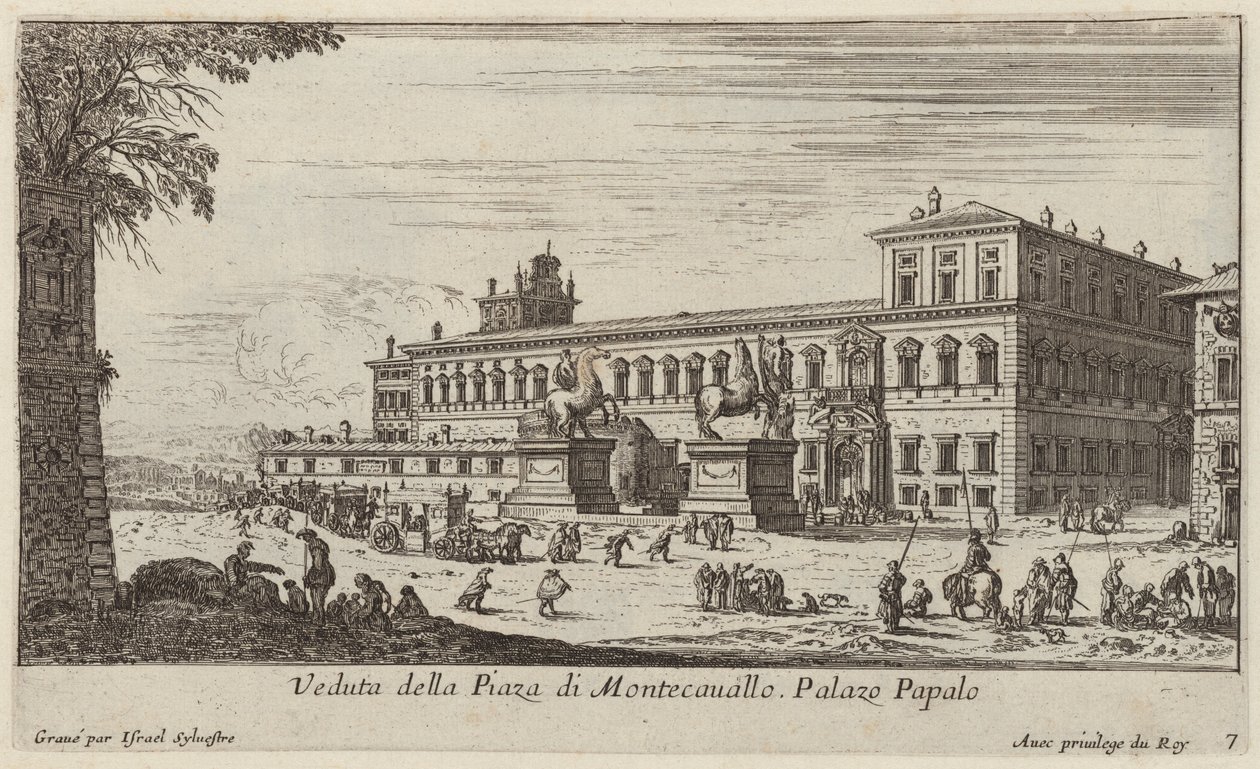 Vista da Piazza di Montecavallo de Israël Silvestre