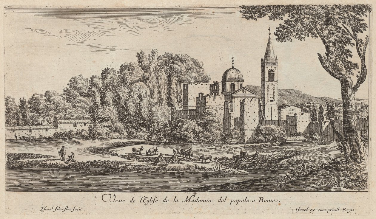 Vista da Igreja da Madonna del Popolo em Roma de Israël Silvestre