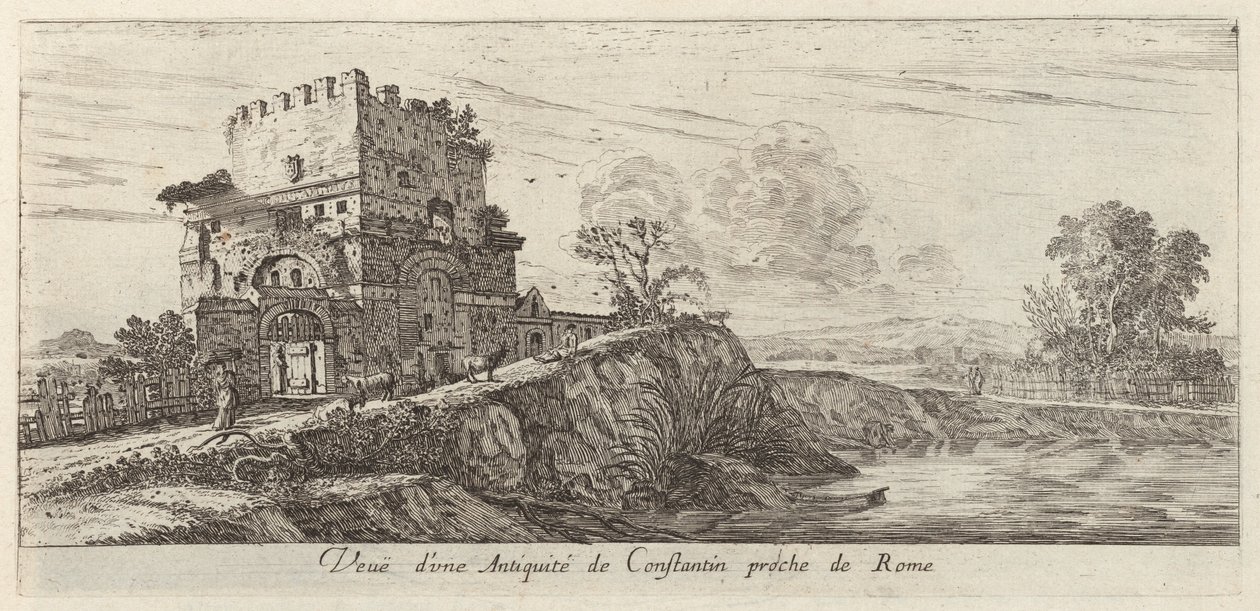 Vista de uma antiguidade de Constantino perto de Roma de Israël Silvestre
