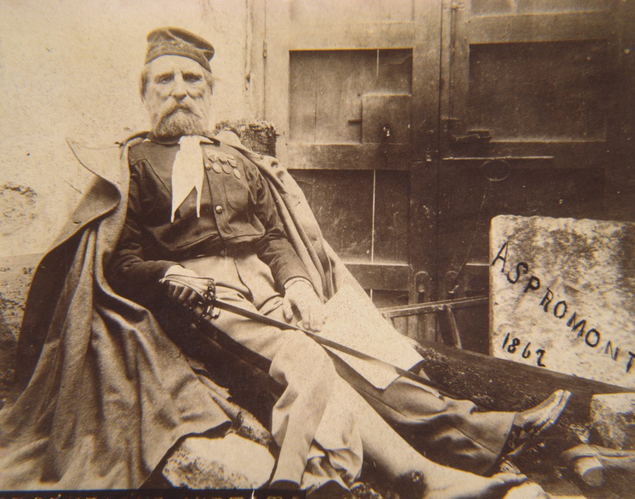 Garibaldi em Aspromonte, 1862 de Italian Photographer