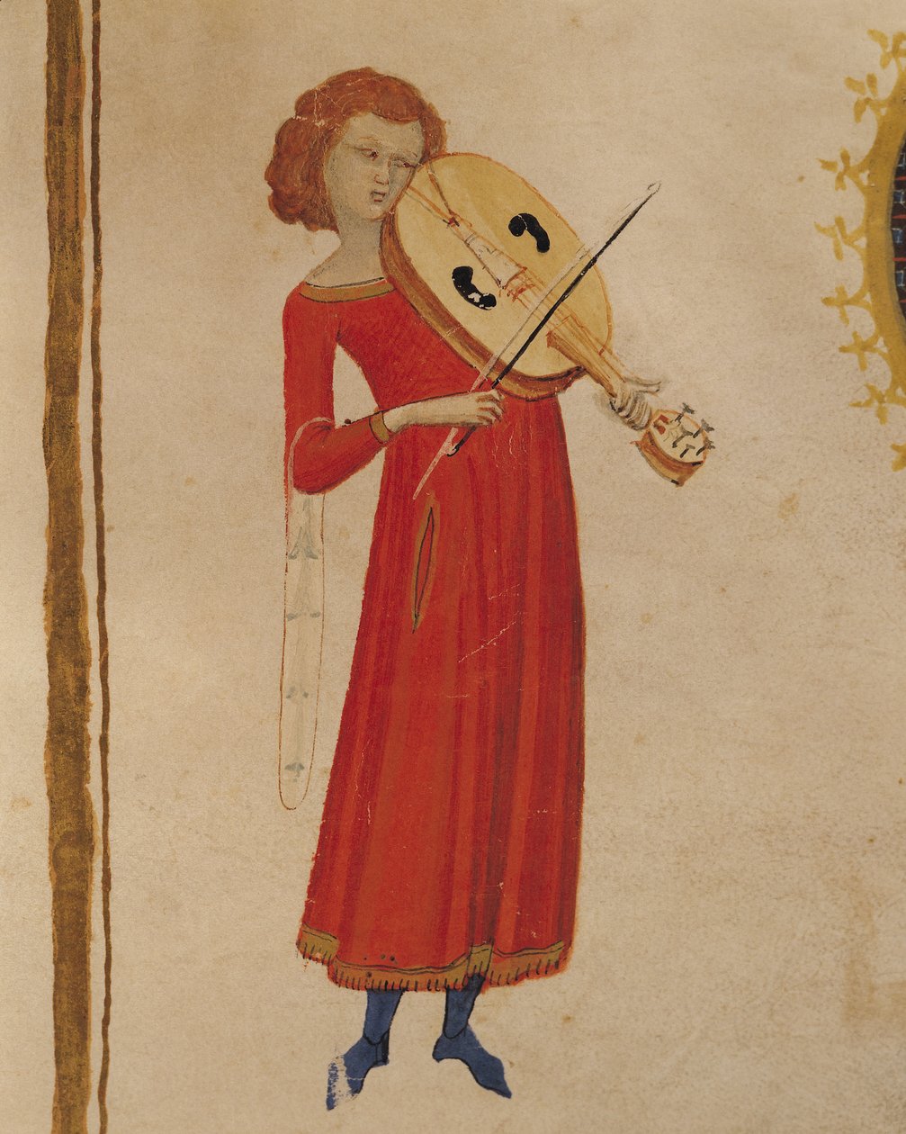 Um músico, de &39;De Musica&39; de Boethius (480-524) de Italian School