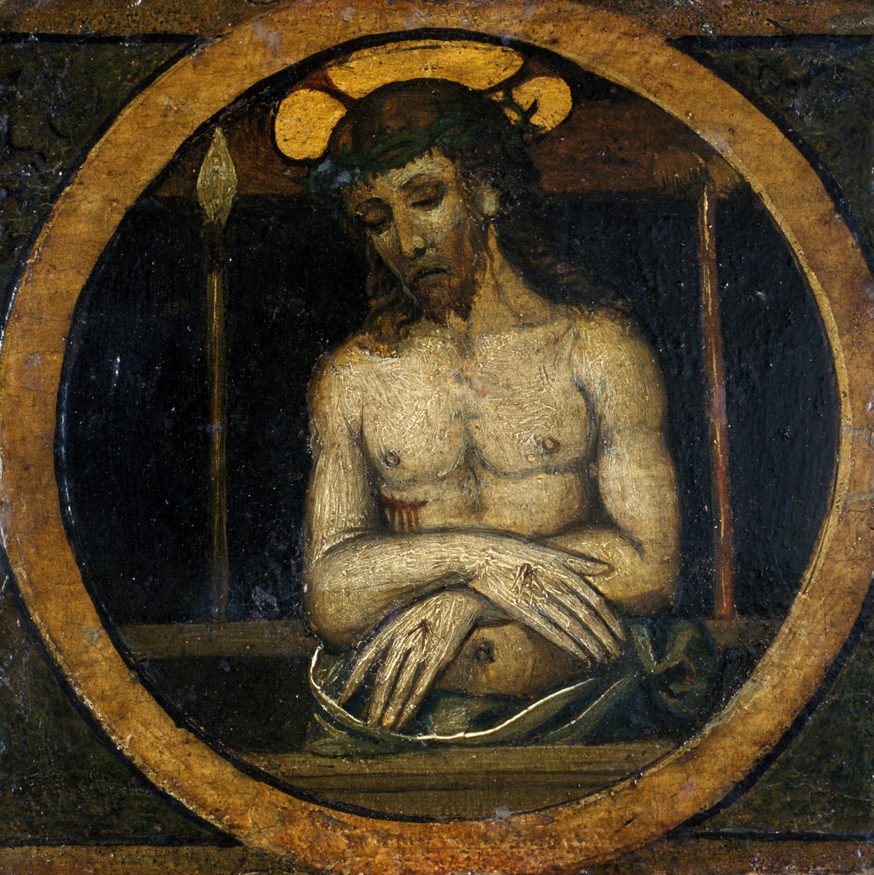 Cristo Sofrendo (tempera em madeira de álamo) de Italian School