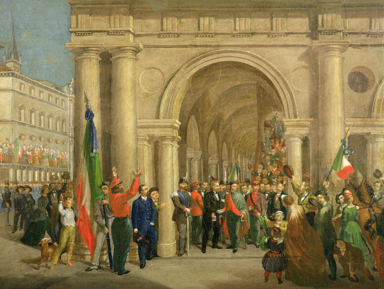Giuseppe Garibaldi em Vicenza, 7 de março de 1867 de Italian School