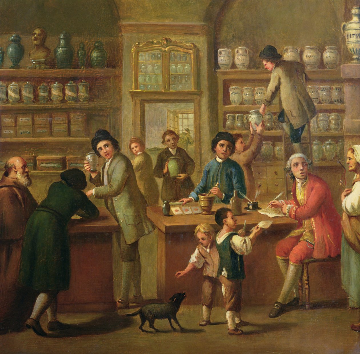 Interior de uma farmácia de Italian School