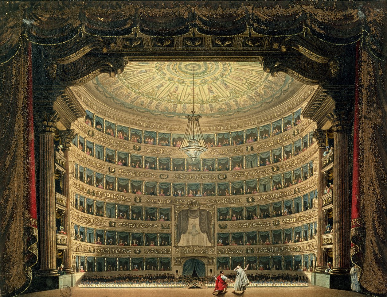 La Scala, Milão, durante uma performance de Italian School