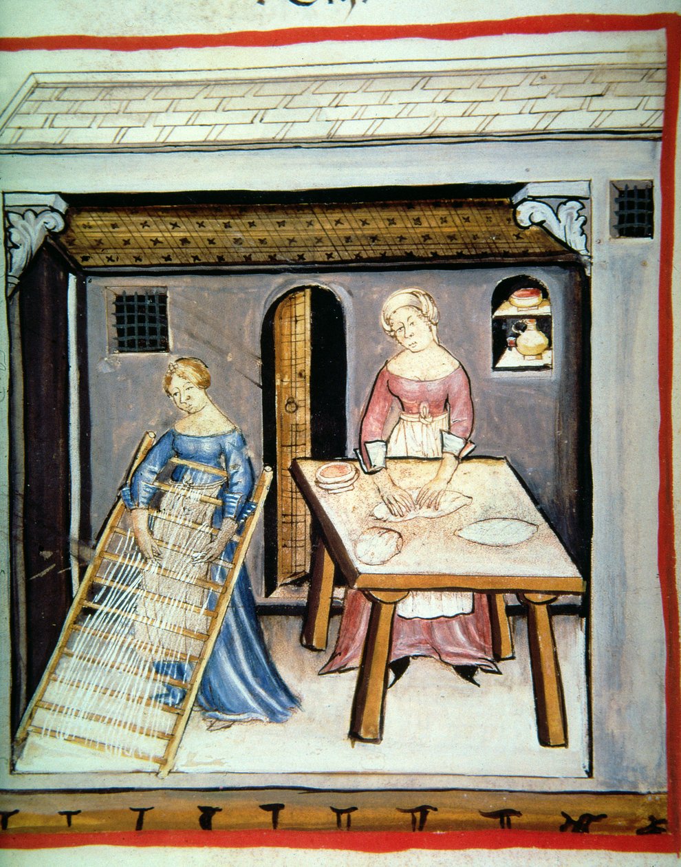 Preparação da nova passado 2644 fol.45v, de Tacuinum Codex saudável de Italian School