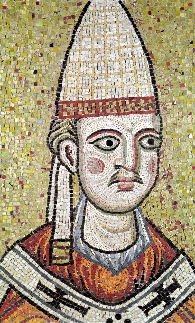 Papa Inocêncio III (1160-1216) (mosaico) de Italian School