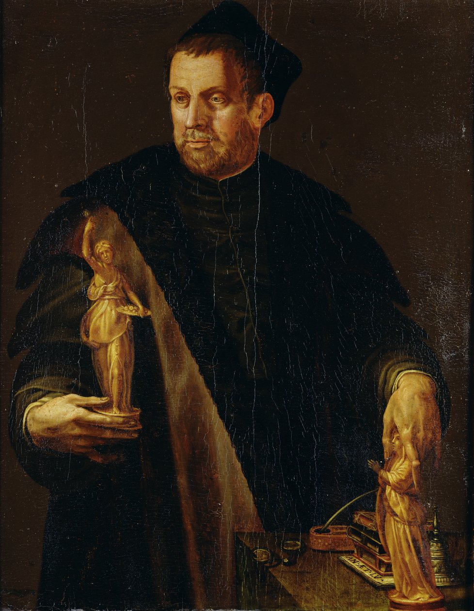 Retrato do colecionador florentino Vincenzo Borghini de Italian School