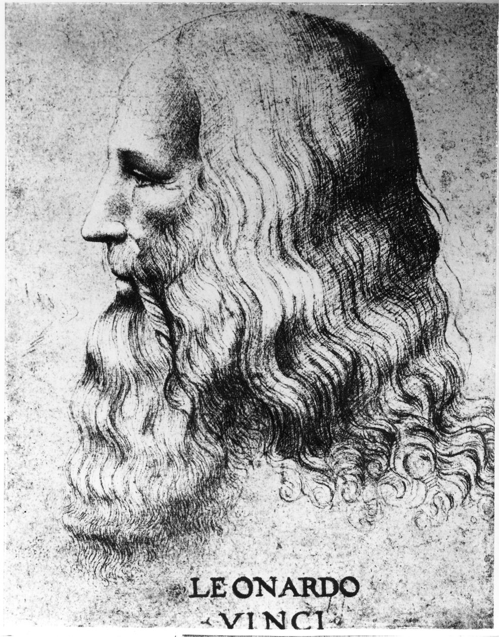 Retrato de Leonardo da Vinci (1452-1519), gravado por Francesco Bartolozzi (c.1727-1815) de Italian School