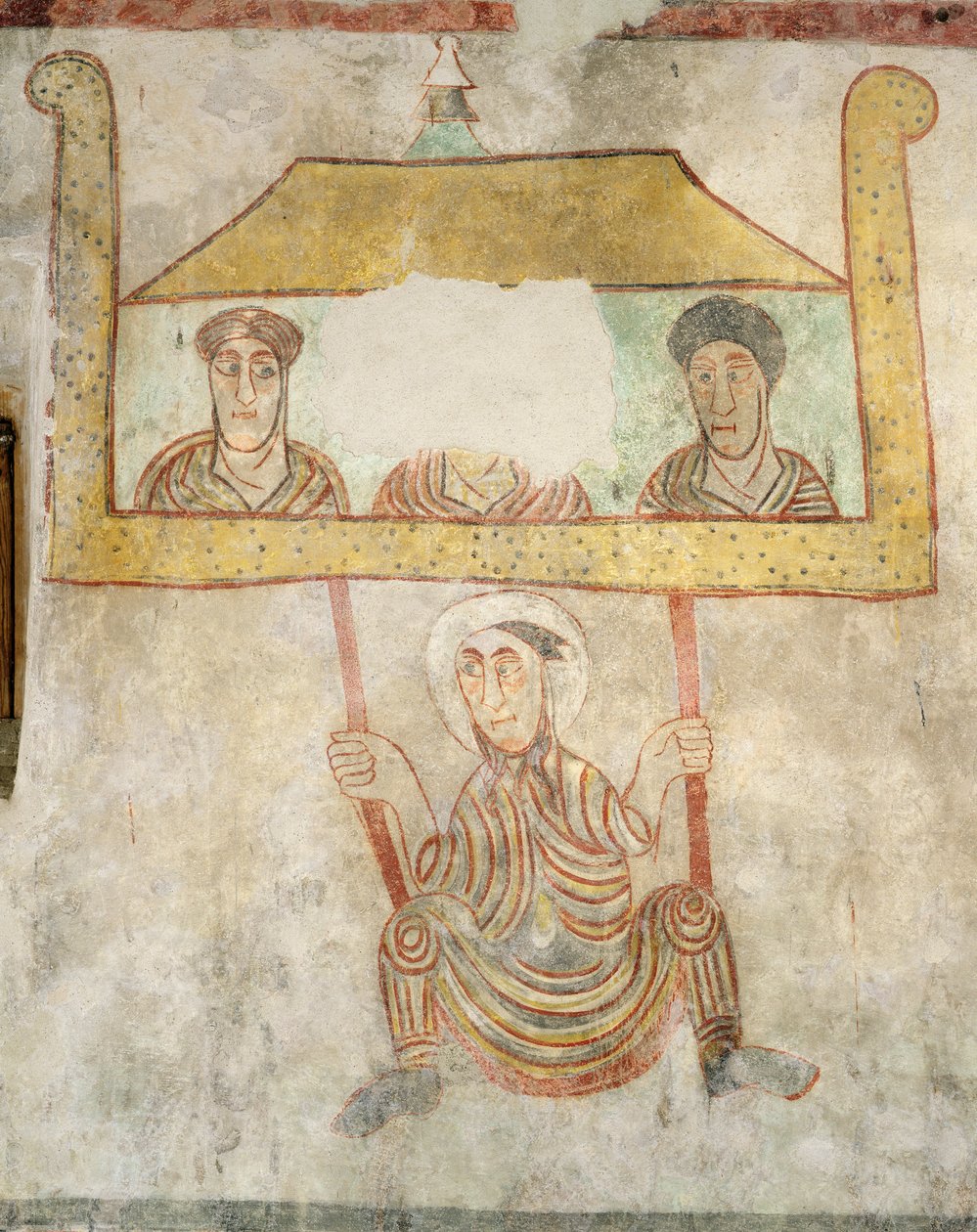 Saint Proculus escapando da cidade de Verona de Italian School