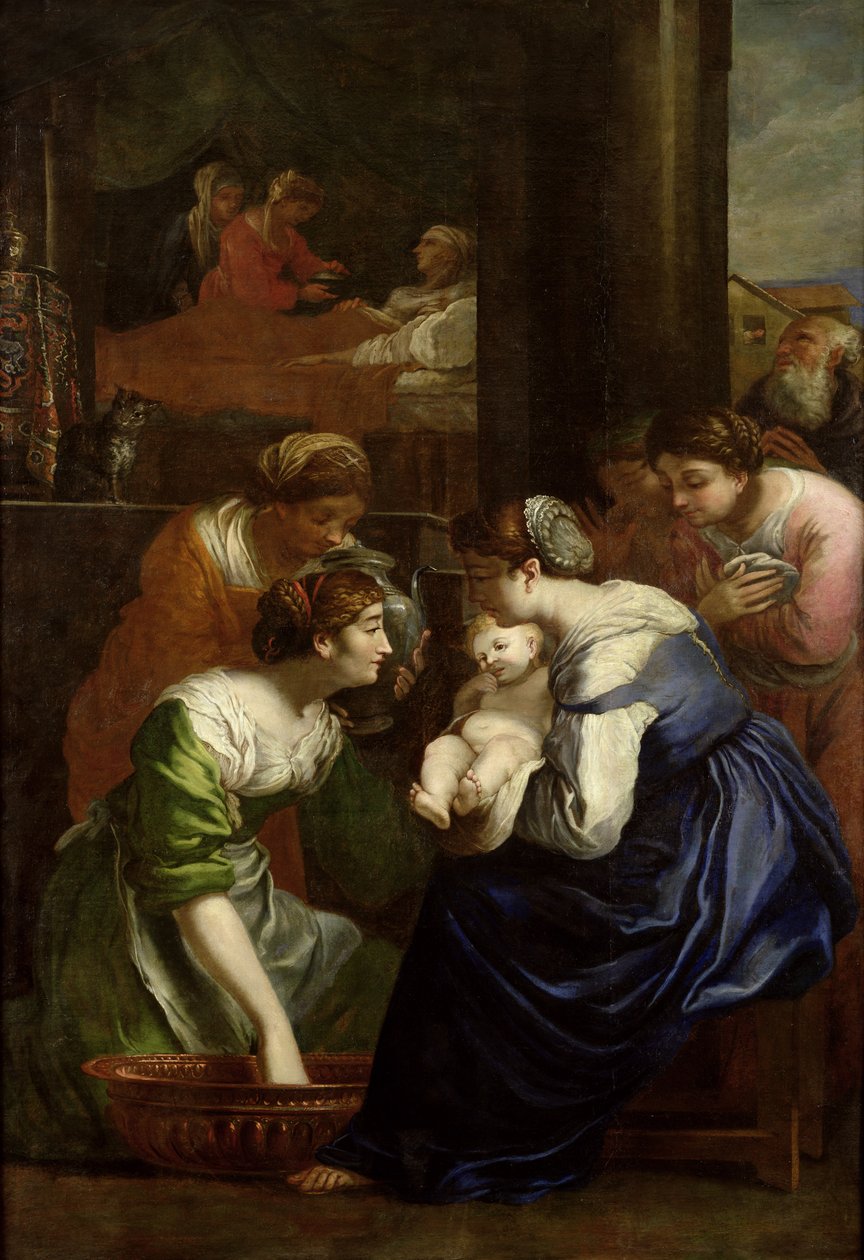 O nascimento da virgem, c.1620 de Italian School