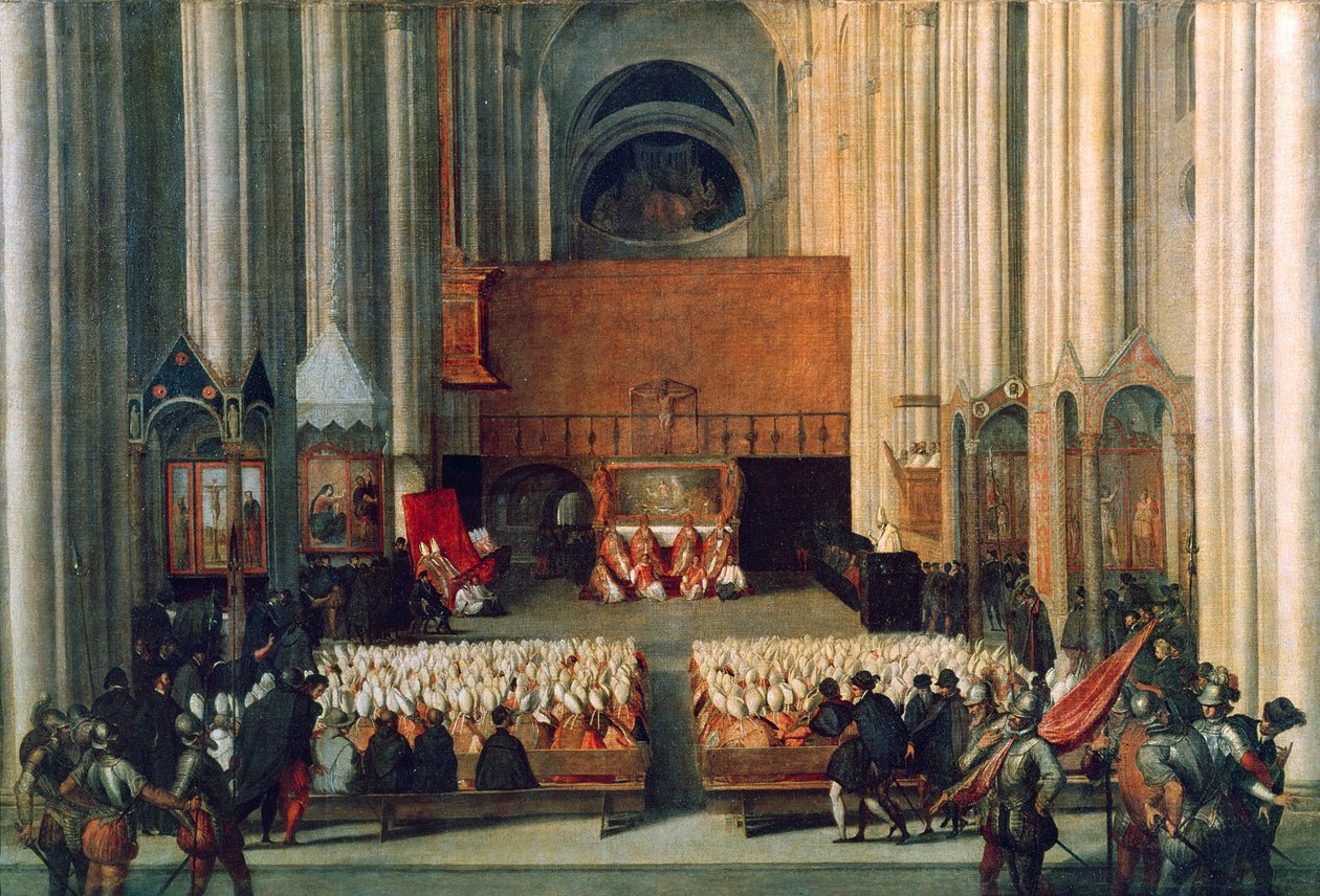 O Concílio de Trento, 4 de dezembro de 1563 de Italian School