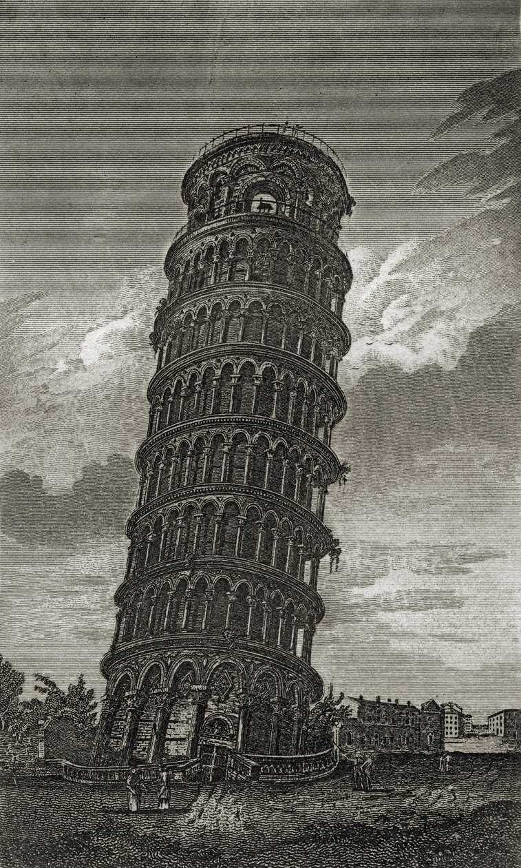 A, inclinar-se, torre, de, pisa de Italian School