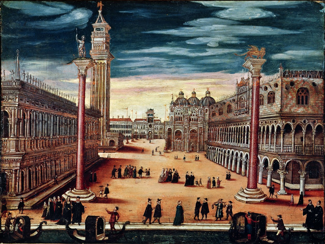 A Piazzetta de San Marco, Veneza de Italian School