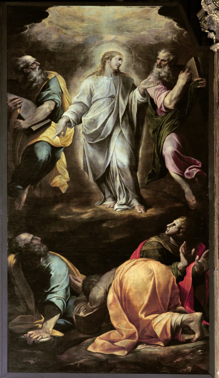 A Transfiguração de Cristo do órgão, completou 1559-1602 de Italian School
