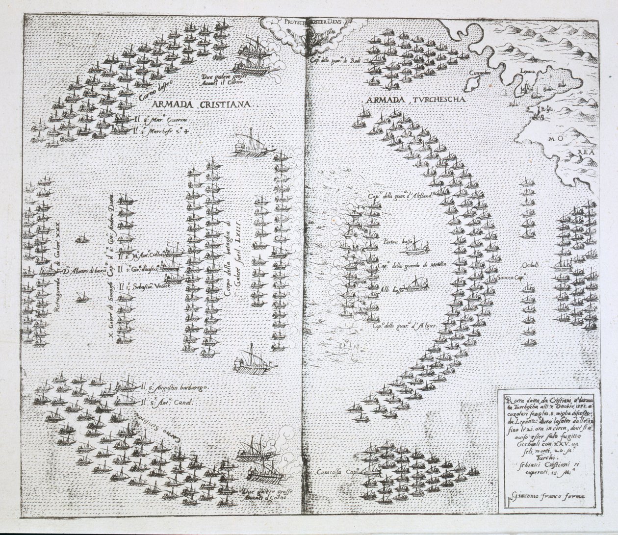 As frotas se enfrentam, ilustração do Habiti d&39;Huomeni de Donne Venetiane de Giacomo Franco, 1609 de Italian School