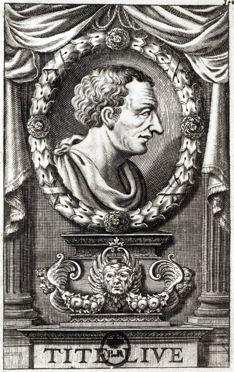 Titus Livius conhecido como Livy (59BC-17AD) de Italian School