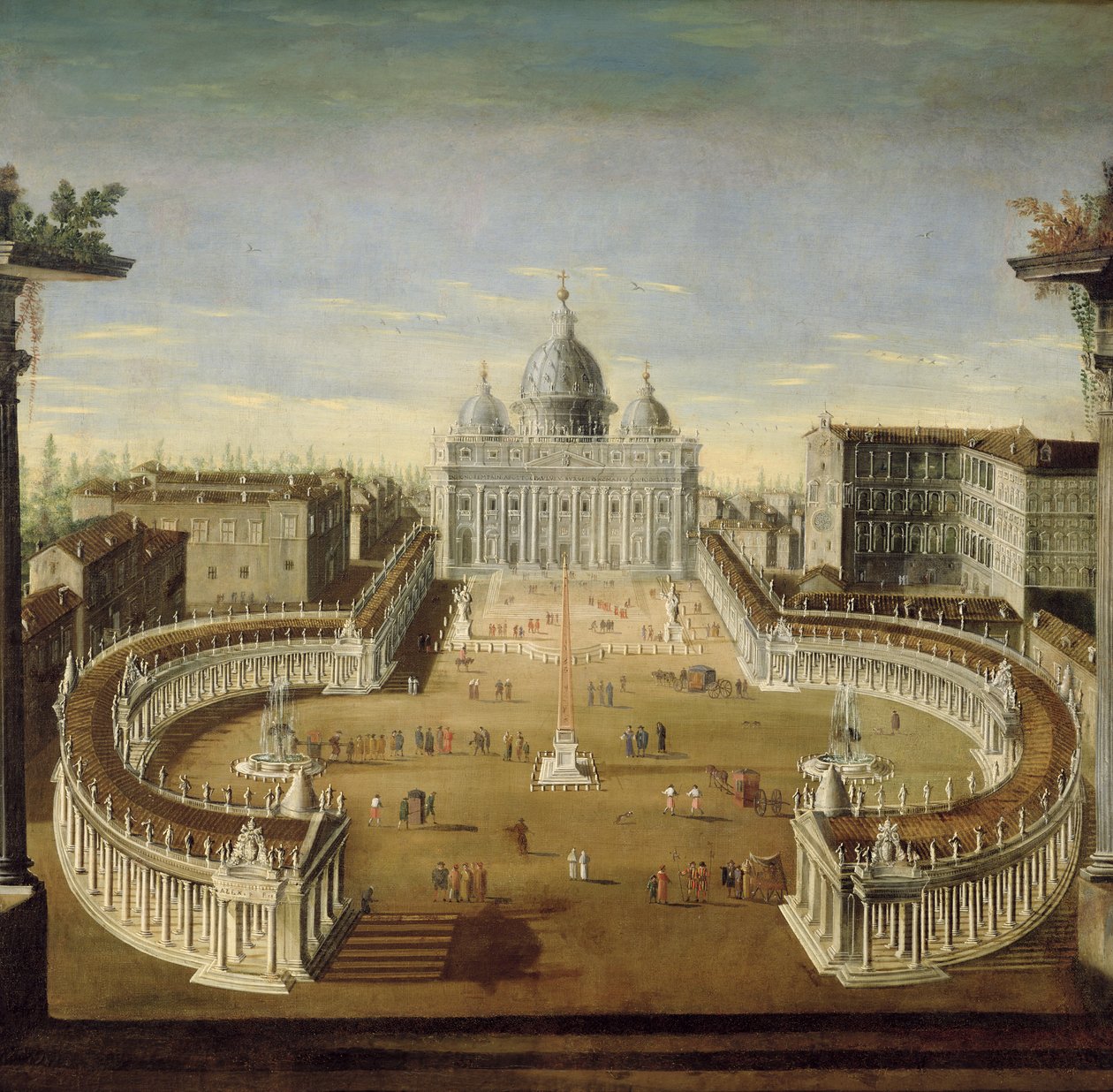 Vista de São Pedro, Roma, 1665 de Italian School