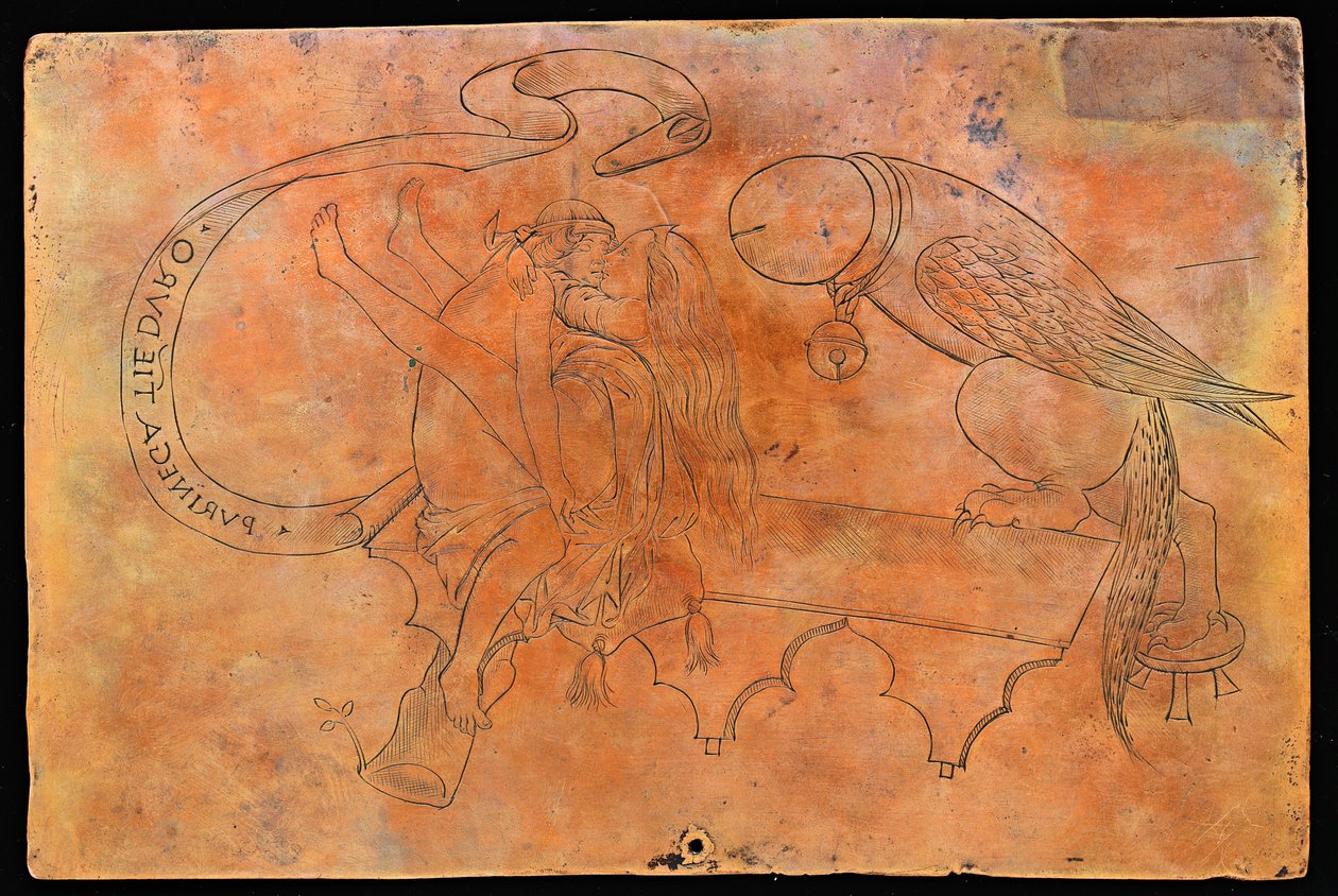 Alegoria na Cópula [verso] de Italian 15th Century