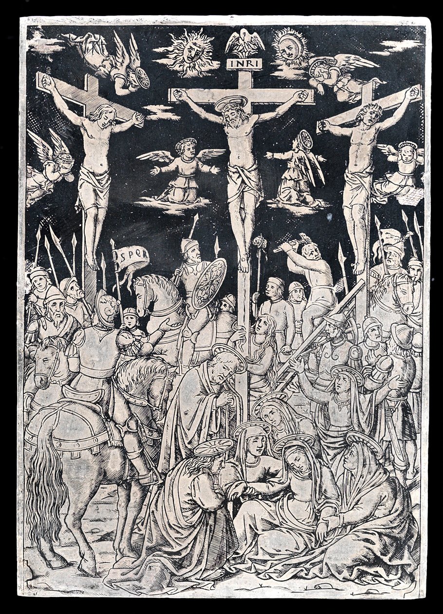 Pax com Cristo na Cruz de Italian 15th Century