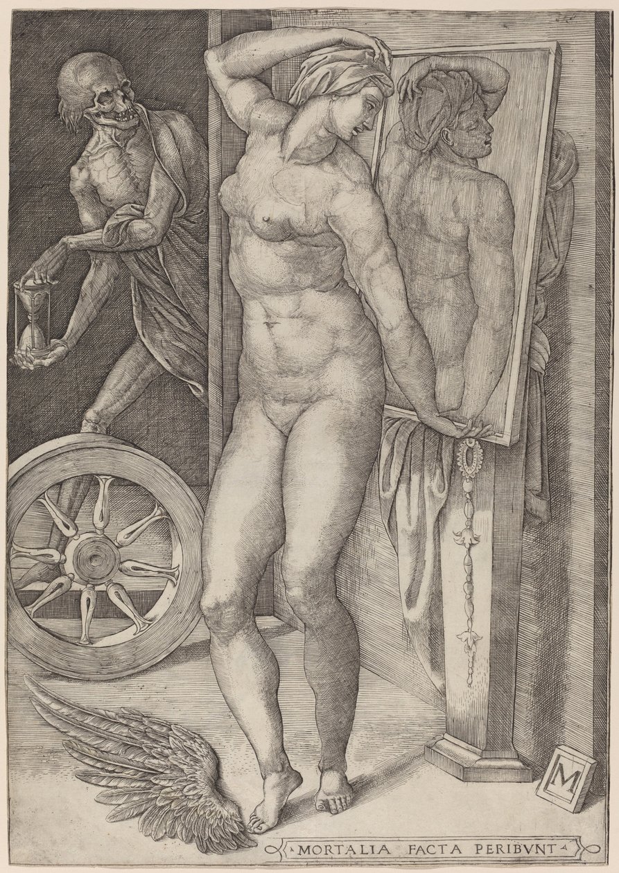 Alegoria da Vaidade (Morte Surpreendendo uma Mulher) de Italian 16th Century