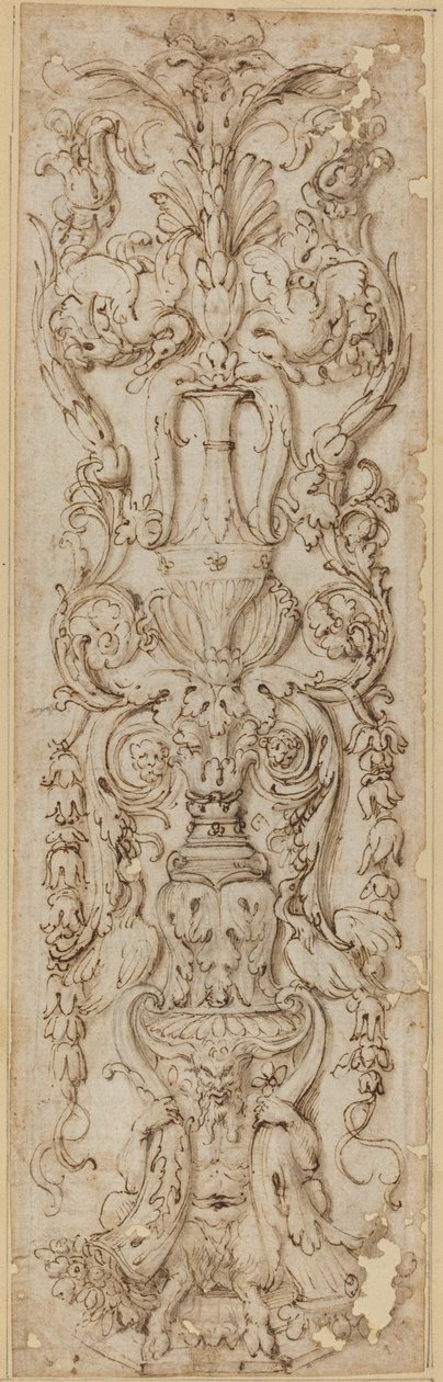 Grotesco com um Sátiro de Italian 16th Century