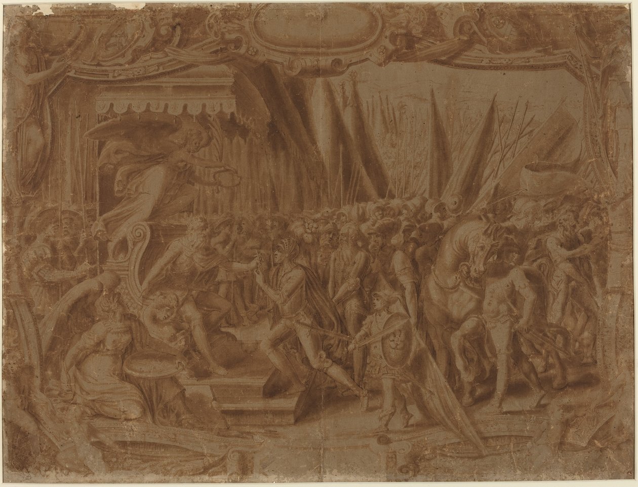 Cena histórica de Italian 16th Century