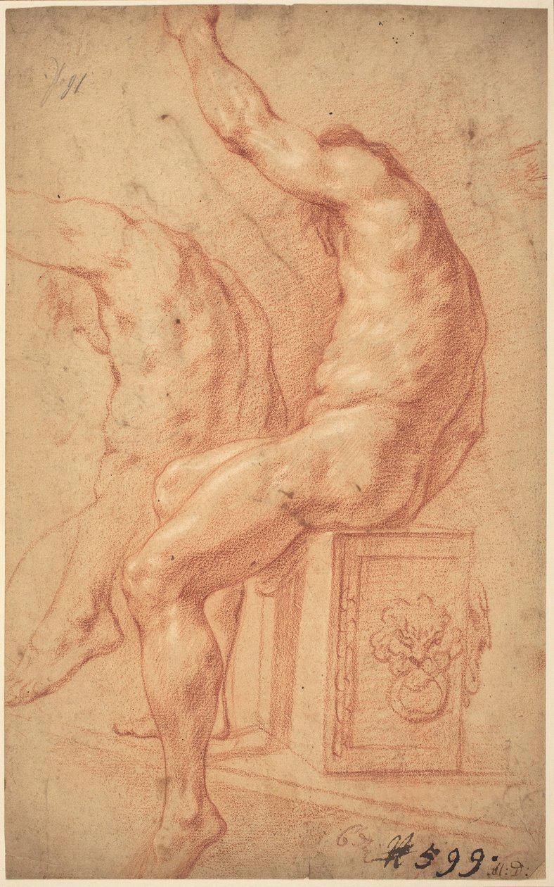 Um Nu sentado de Italian 17th Century