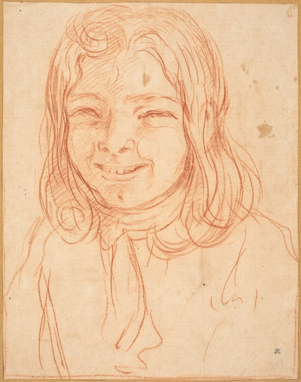 Um menino sorridente com cabelo solto de Italian 17th or 18th Century