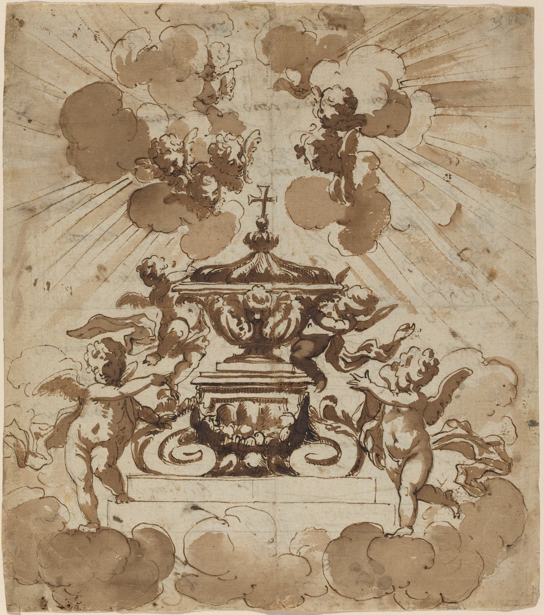 Glorificação da Hóstia de Italian 18th Century