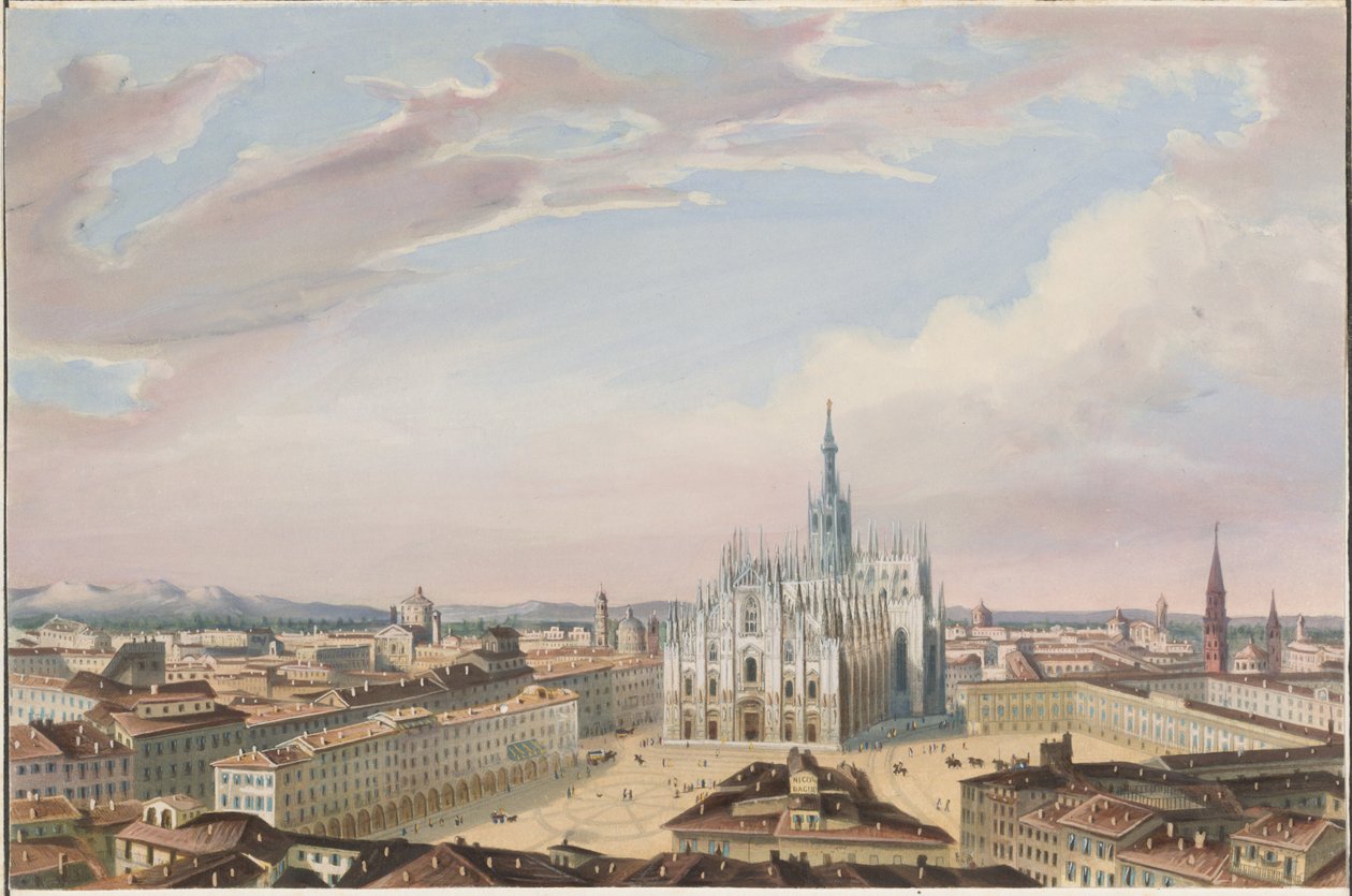 Catedral de Milão de Italian 19th Century