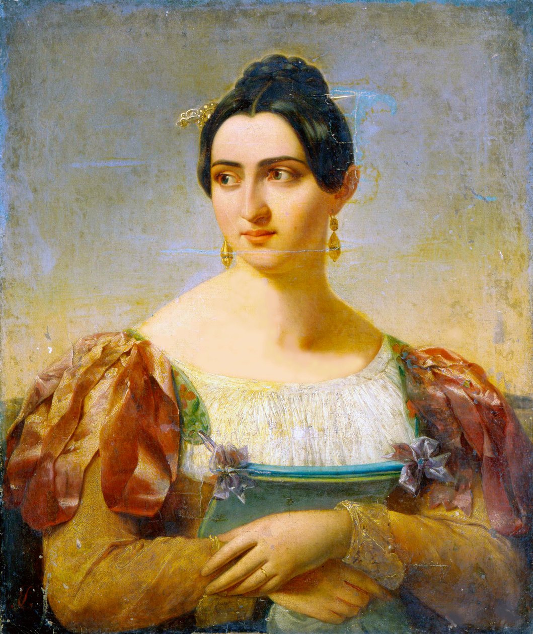 Retrato feminino, início do século XIX de Italian Master