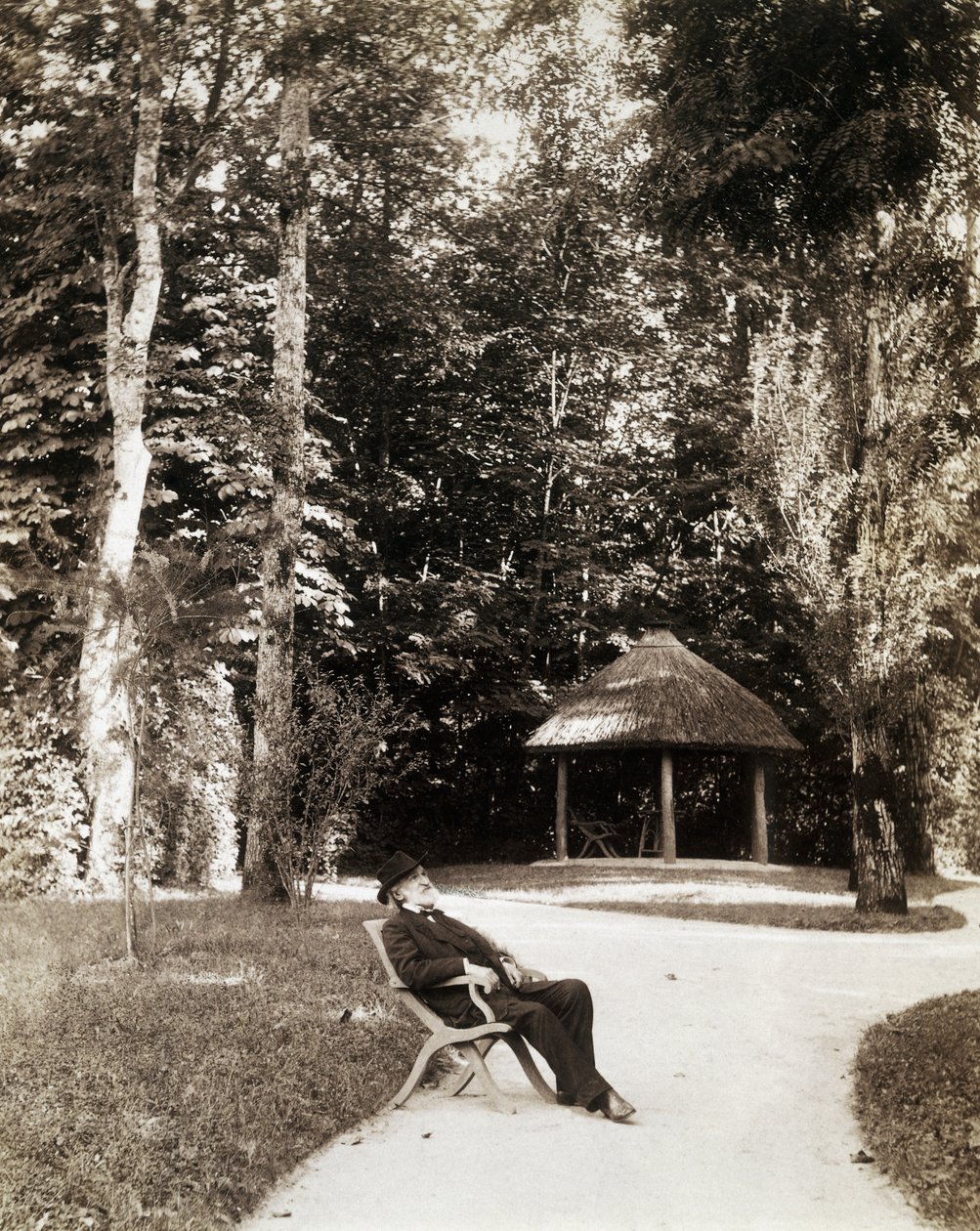 Giuseppe Verdi no jardim de Villa Verdi, Sant