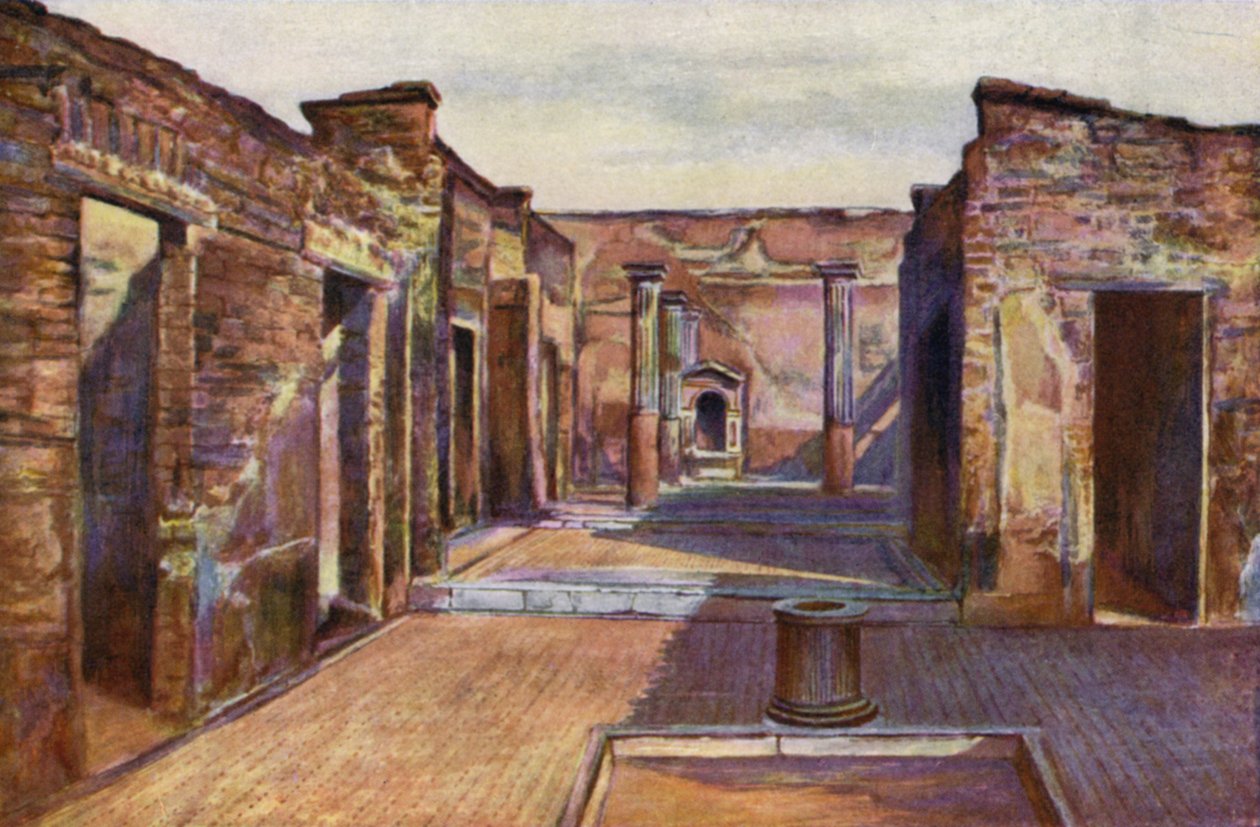 Casa do Poeta Trágico, Pompeia, Itália (fotografia a cores) de Italian Photographer