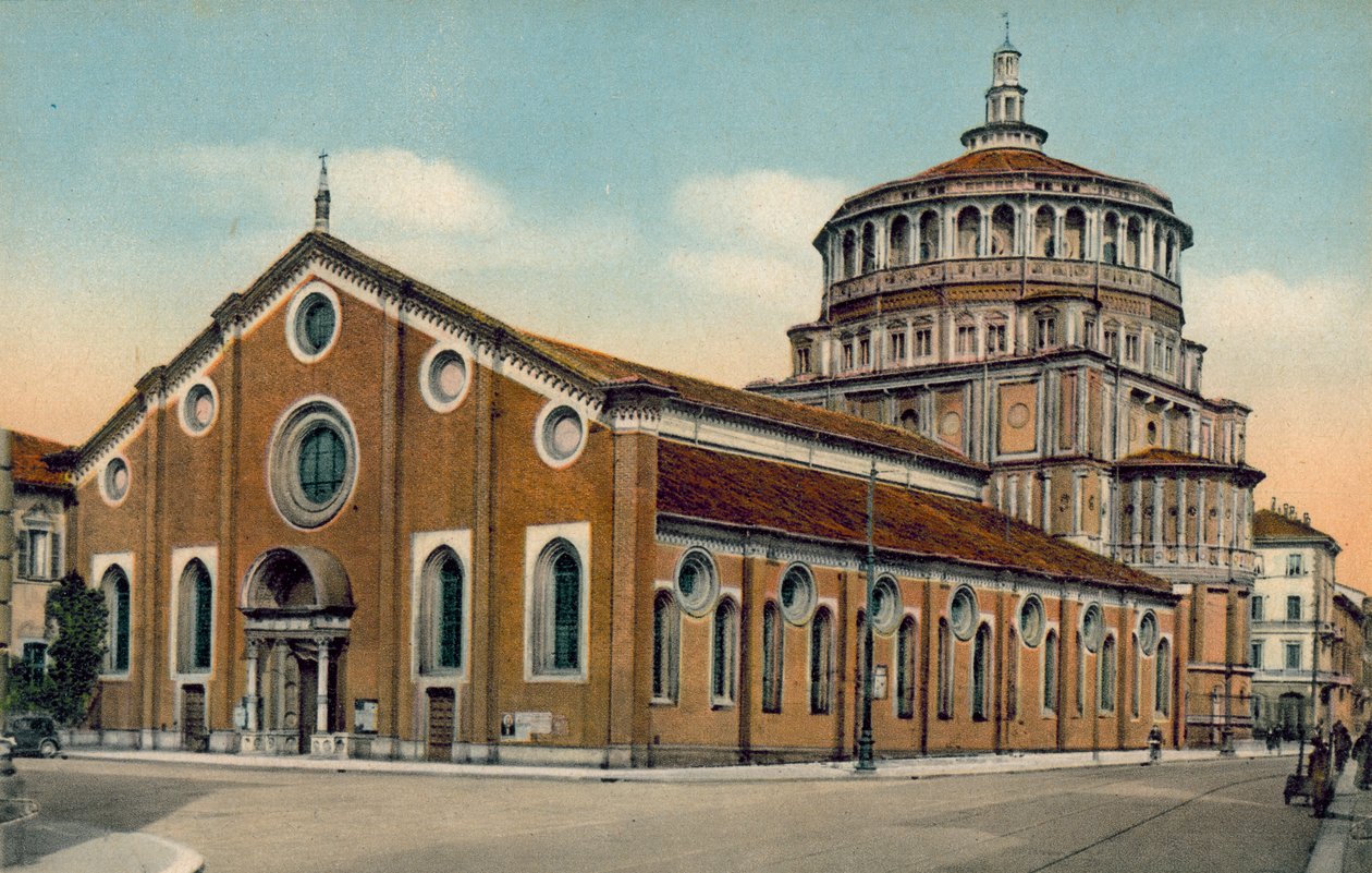 Milão / Milão: Igreja de S Maria della Grazie (fotografia a cores) de Italian Photographer