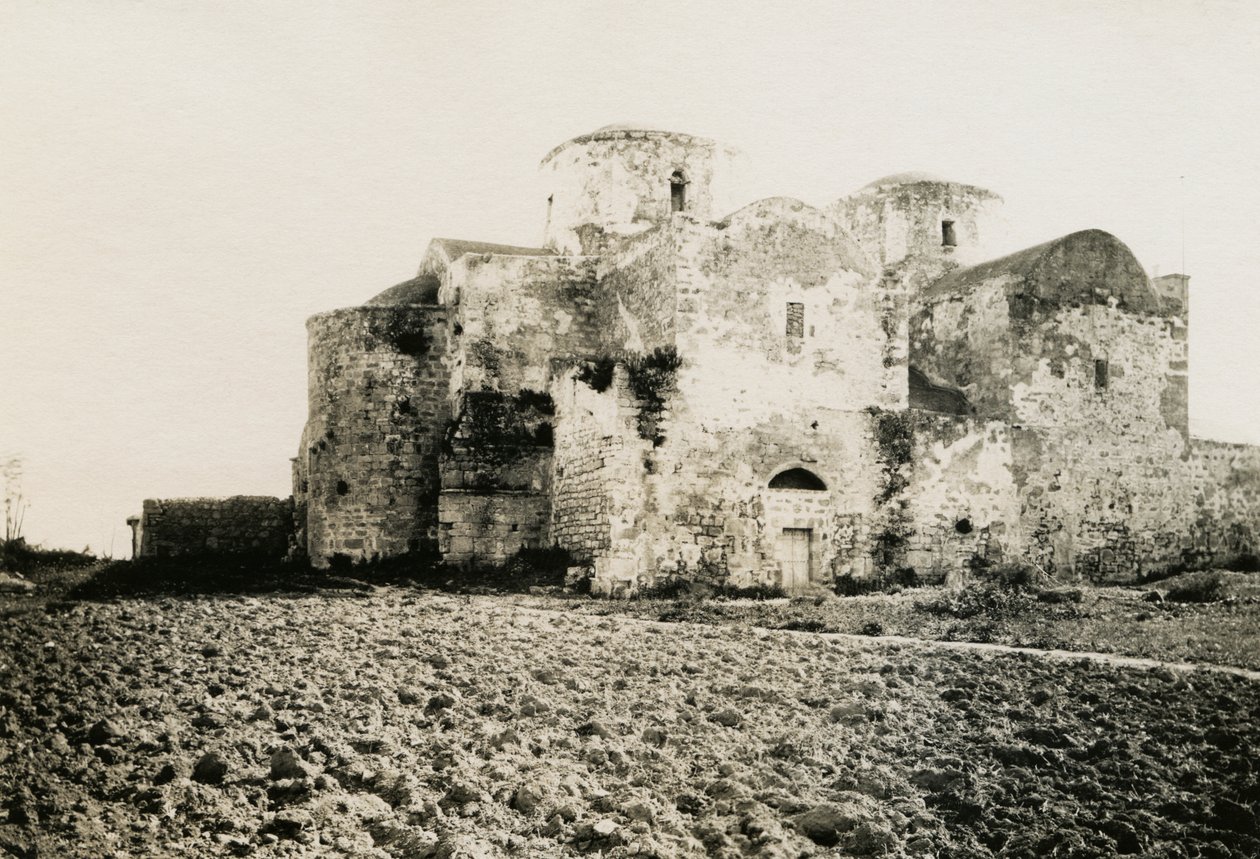 Mosteiro de Agios Varnavas, Engomi, Chipre, fotografia de Camille Enlart, Paris de Italian Photographer