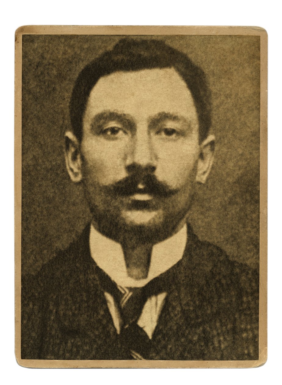 Foto de Vincenzo Peruggia, pintor italiano que roubou a Mona Lisa do Louvre a 21 de agosto de Italian Photographer