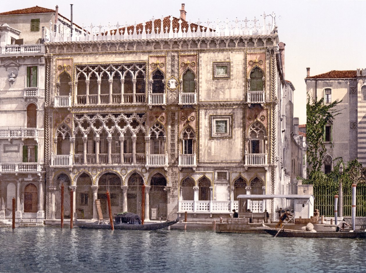 Palazzo Santa Sofia, ou Ca dOro no Grande Canal de Veneza, 1890-1900 de Italian Photographer