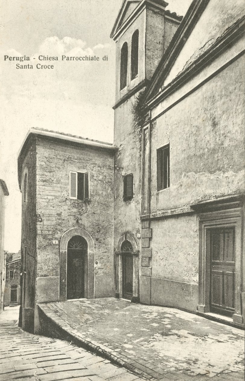 Perugia: Igreja paroquial de Santa Croce (fotografia a preto e branco) de Italian Photographer