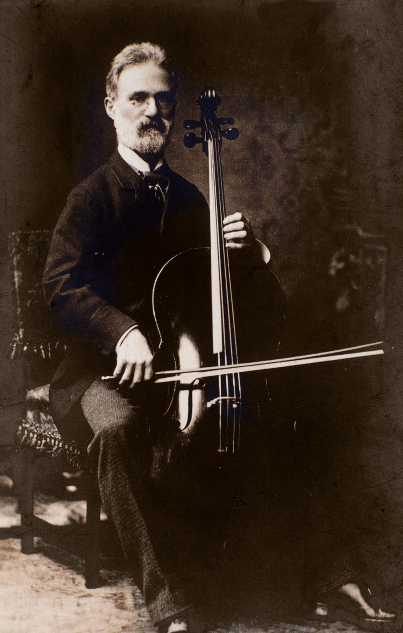 Retrato de Alfredo Piatti (1822-1901) compositor e violoncelista italiano de Italian Photographer