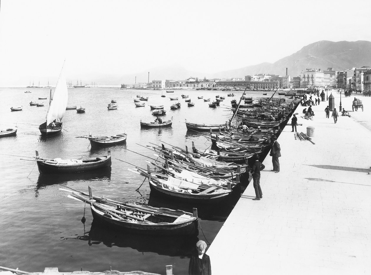 O porto de Palermo, Sicília, c.1920 de Italian Photographer