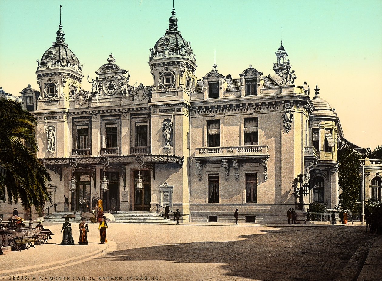 A fachada do Casino de Montecarlo, no Principado do Mónaco, em França de Italian Photographer