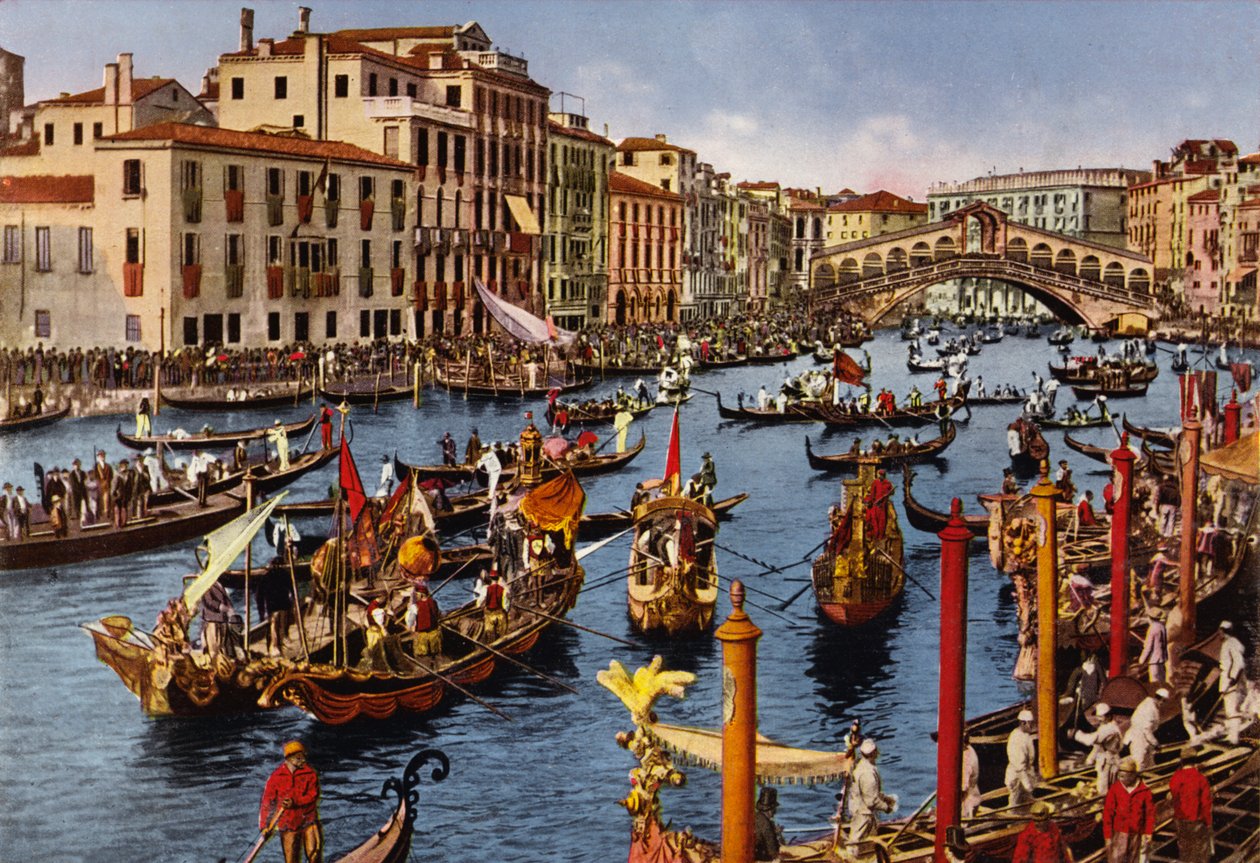 Venezia / Veneza: Canal Grande em festa (fotografia a cores) de Italian Photographer