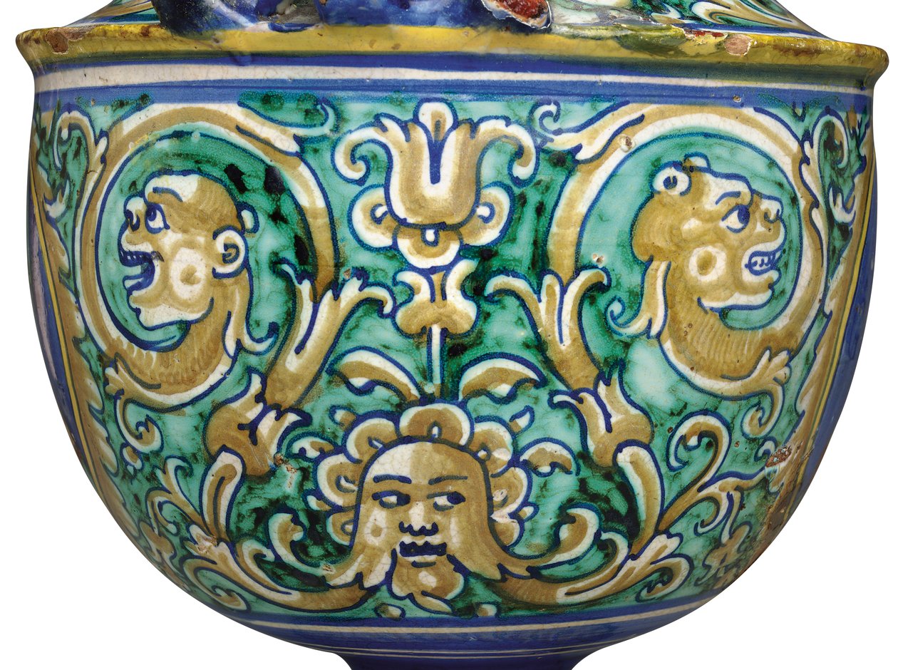 Um vaso de duas mãos Deruta maiolica, c.1525-50 de Italian School